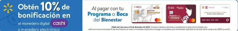 Oferta de Obten 10% De Bonificacion En en Walmart
