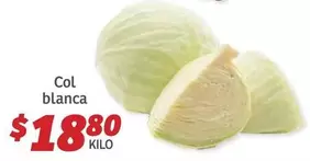 Oferta de Col Blanca por $18.8 en Soriana Híper