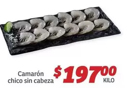 Oferta de Camaron Chico Sin Cabeza por $197 en Soriana Híper
