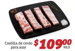 Oferta de Costilla De Cerdo Para Asar por $109 en Soriana Híper