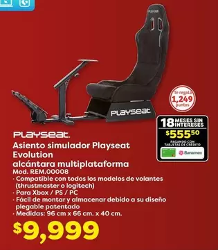 Oferta de Evolution - Asiento Simulador Playseat por $9999 en Soriana Híper