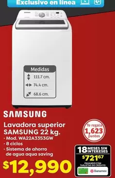 Oferta de 8 - Lavadora Superior por $12990 en Soriana Híper
