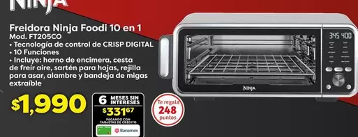 Oferta de AIRE - Freidora Ninja Foodi por $1990 en Soriana Híper