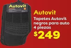 Oferta de Tapetes Autovit Negros Para Auto por $249 en Soriana Híper
