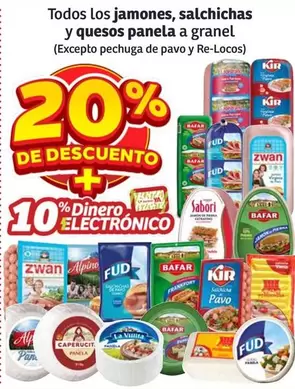 Oferta de Zwan - Todos Los Jamones, Salchichas Y Quesos Panela A Granel en Soriana Híper