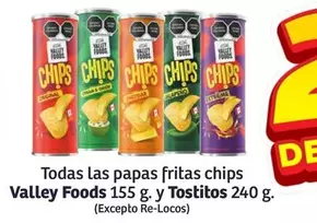Oferta de Valley Foods - Todas Las Papas Fritas Chips en Soriana Híper