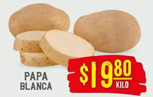 Oferta de Papa Blanca por $19.8 en Soriana Híper