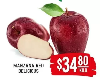 Oferta de Manzana -  Red Delicious por $34.8 en Soriana Híper