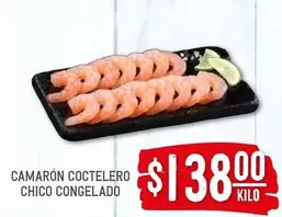 Oferta de Camaron Coctelero Chico Congelado por $138 en Soriana Híper