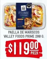 Oferta de Prime - Paella De Mariscos Valley Foods por $119 en Soriana Híper