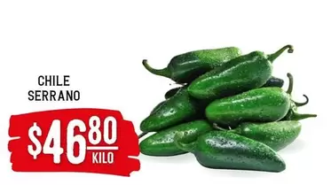 Oferta de Serrano - Chile por $46.8 en Soriana Híper