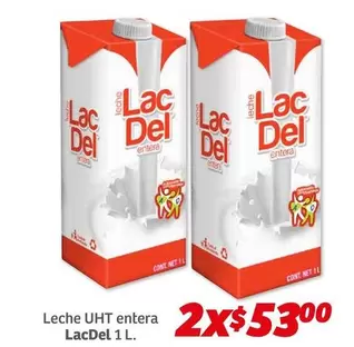 Oferta de Leche Uht Entera por $53 en Soriana Híper