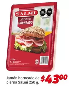 Oferta de Jamon Horneado De Pierna por $43 en Soriana Híper
