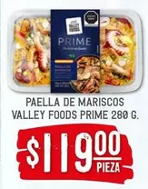 Oferta de Prime - Paella De Mariscos Valley Foods por $119 en Soriana Híper