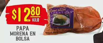 Oferta de Papa Morena En Bolsa por $12.8 en Soriana Híper