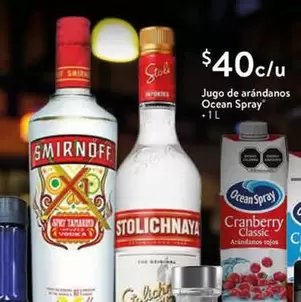 Oferta de Smirnoff - Jugo De Arandanos Ocean Spray por $40 en Walmart