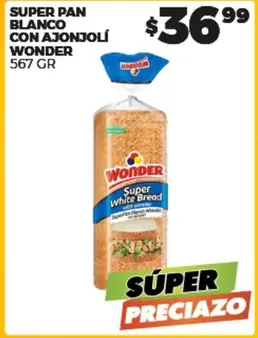 Oferta de Wonder - Super Pan Blanco Con Ajonjolí por $36.99 en Merco