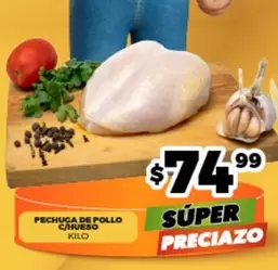 Oferta de Pechuca De Pollo C/Hueso por $74.99 en Merco