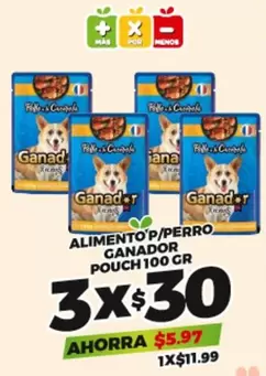 Oferta de Ganador - Alimento P/Perro Pouch por $11.99 en Merco