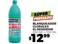 Oferta de Cloralex - Blanqueador El Rendidor por $12.99 en Merco