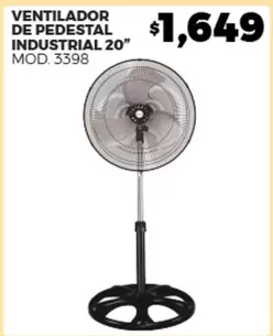 Oferta de Ventilador De Pedestal Industrial 20" por $1649 en Merco