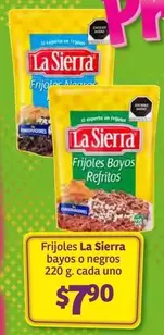 Oferta de La Sierra - Frijoles Bayos O Negros por $7.9 en Soriana Híper