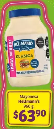 Oferta de Hellmann's - Mayonesa por $63.9 en Soriana Híper