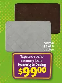 Oferta de Style - Tapete De Baño Memory Foam por $99 en Soriana Híper