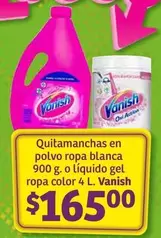 Oferta de Vanish - Quitamanchas En Polvo Ropa Blanca por $165 en Soriana Híper