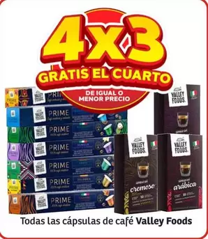 Oferta de Prime - Todas Las Capsulas De Cafe Valley Foods en Soriana Híper