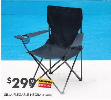 Oferta de Silla Plegable Negra por $299 en The Home Depot