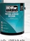 Oferta de Behr - Pintura Acrílica Interior en The Home Depot