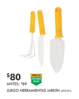 Oferta de Juego Herramientas Jardín por $80 en The Home Depot