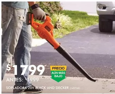 Oferta de Black And Decker - Sopadora 20V  por $1799 en The Home Depot