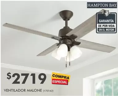 Oferta de Ventilador Malone por $2719 en The Home Depot
