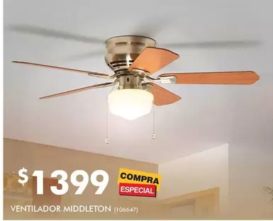 Oferta de Ventilador Middleton por $1399 en The Home Depot
