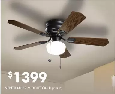 Oferta de Ventilador Middleton II por $1399 en The Home Depot