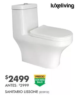 Oferta de Luxeliving - Sanitario Lissone por $2499 en The Home Depot