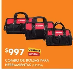 Oferta de Combo De Bolsas Para Herramientas por $997 en The Home Depot