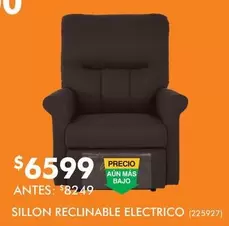 Oferta de Sillon Reclinable Electrico por $6599 en The Home Depot