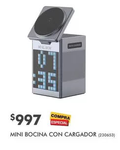 Oferta de Mini Bocina Con Cargador por $997 en The Home Depot