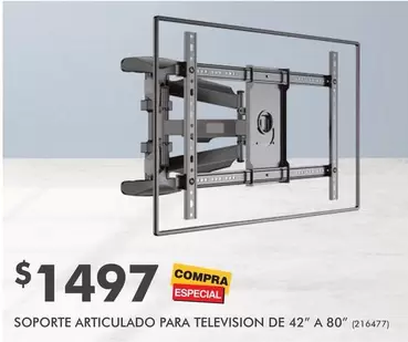 Oferta de Soporte Articulado Para Television De 42" A 80" por $1497 en The Home Depot