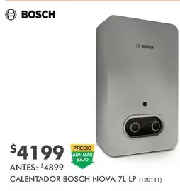 Oferta de Bosch - Calentador Nova 7l LP por $4199 en The Home Depot