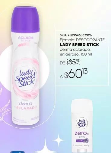 Oferta de Stick - Lady Speed por $60.13 en Del Sol