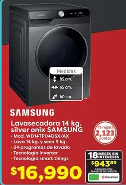 Oferta de Samsung - Lavasecadora por $16990 en Soriana Híper