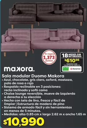 Oferta de Azul - Sala Modular Duomo por $10990 en Soriana Híper