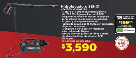 Oferta de Turbo - Hidrolavadora por $3590 en Soriana Híper