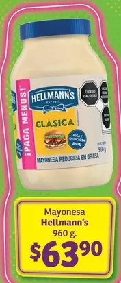 Oferta de Hellmann's - Mayonesa por $63.9 en Soriana Híper