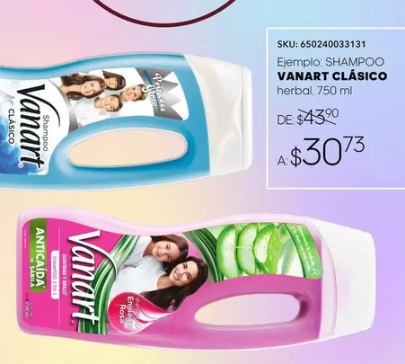 Oferta de Vanart - Shampoo por $30.73 en Woolworth