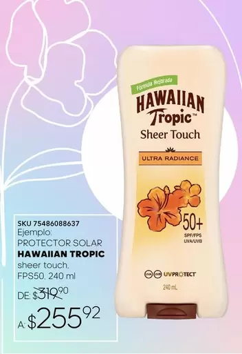 Oferta de Hawaiian Tropic - Shampoo por $255.92 en Woolworth